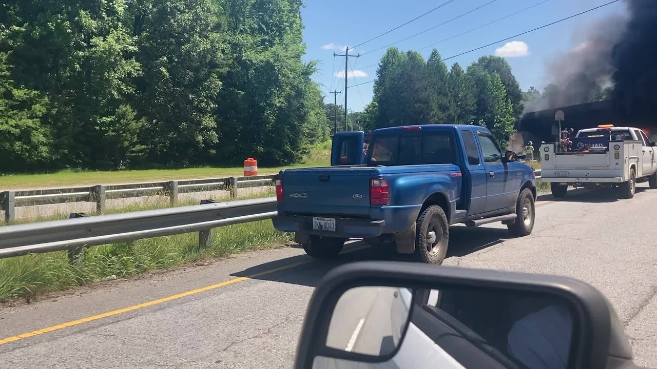 Tractor-trailer fire on US 29 in High Point