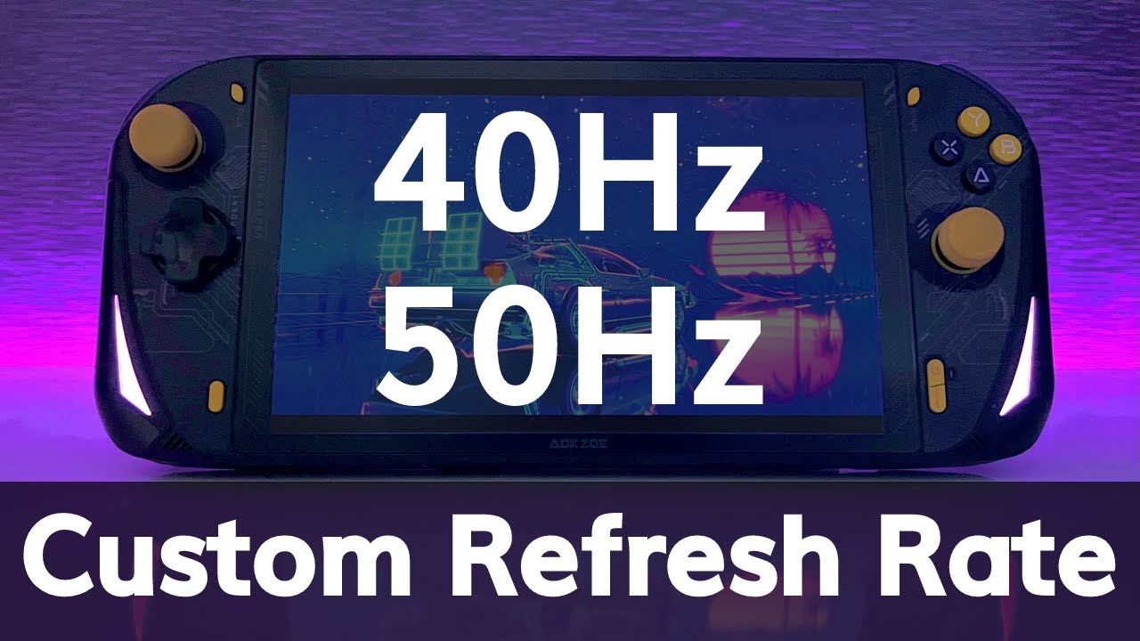 AOKZOE A1 (non pro) additional refresh rates 40Hz 50Hz 30Hz 35Hz - YouTube