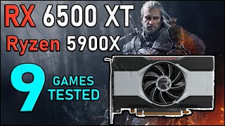 RX 6500 XT + Ryzen 5900X - 9 Games Test | Tech MK