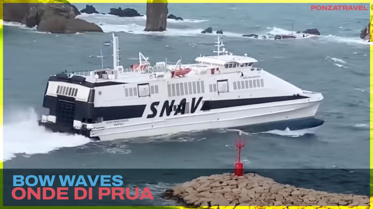Ponza! Partenza nave Don Francesco per Formia con meteo avverso e mare mosso.