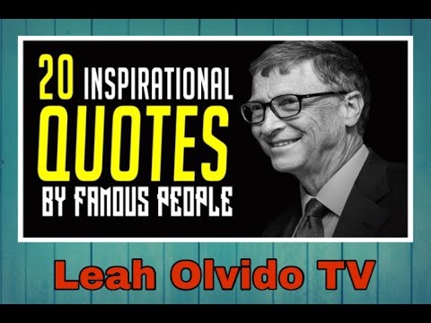 20 Inspirational Quotes by Famous People - YouTube