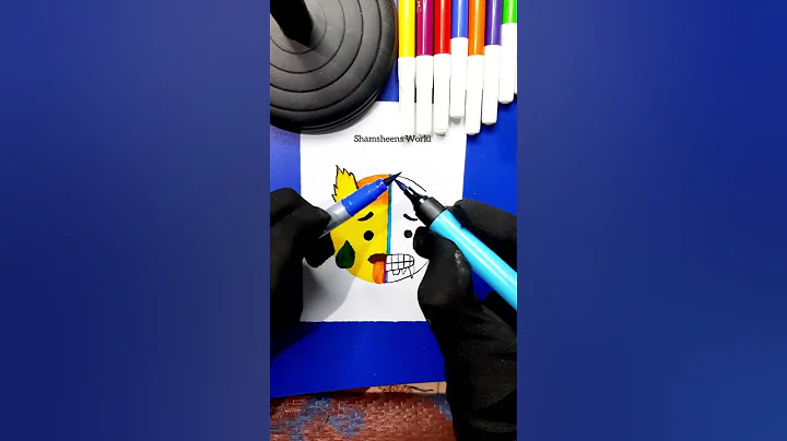 Hot 🔥 + cold ❄ l Emoji mixing satisfying art #youtubeshorts #satisfyingart #creativeart