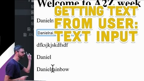 1.3: Getting Text form User: Text Input - Programming with Text