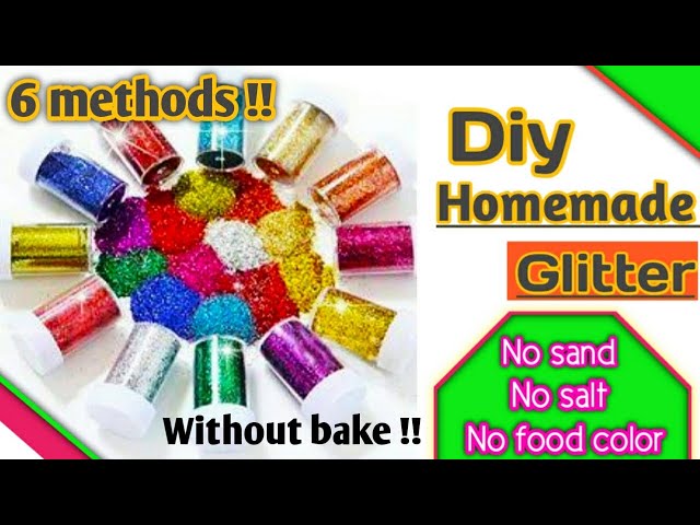 How to make Homemade Glitter Powder, Glitter without bake, salt, gift  wrapper