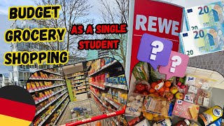 🇩🇪 40€ Grocery Shopping at REWE Shop | Prices 2024 | Food Budget as a single Student in Germany