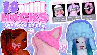 The 20 CUTEST OUTFIT HACKS using ADVENT CALENDER ACCESSORIES ❄️ Royale High Roblox