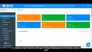 14. Cloud Payroll & HR Software - Create New Overtime
