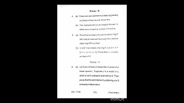 SKMU MSC MATHEMATICS SEMESTER 1 PAPER ONE QUESTION 2019 EXAM ,