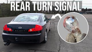 How to Replace Rear Turn Signal Bulb - Infiniti G35 (2003-2006) 2004 Infiniti G35 Tail Light Bulb
