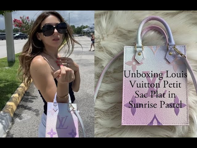 LOUIS VUITTON PETIT SAC PLAT UNBOXING + WHAT FITS INSIDE 