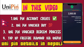 How To Top Up Free Fire Diamond From Uni Pin ll Uni pin tutorial video ll