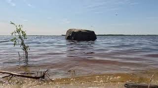 Широкая Обь у Большого камня. ASMR видео с видом на реку и звуками воды