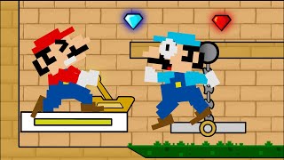 Mario Hot And Mario Ice Vs Watergirl And Fireboy Part 6 Fighting Mario Mario Bros.