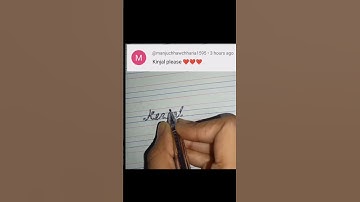 Writing Name "Kinjal" in Cursive Writing | #shorts #calligraphy