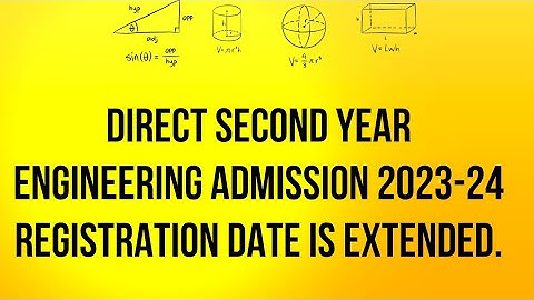 DSE engineering admission 2023-24 Registration date is extended.