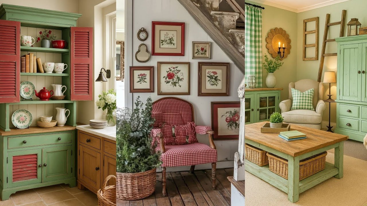 Vintage Rustic Elegance: Country Farmhouse Decor Ideas Using Repurposed Furniture🌻🍃