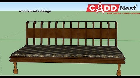 wooden sofa in sketchup - CADD Nest