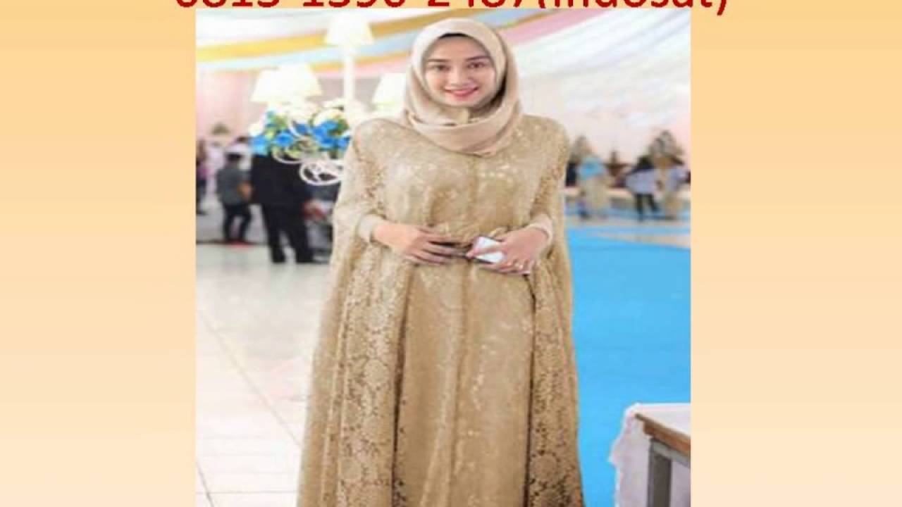 Pesta brokat model gamis brokat kombinasi satin
