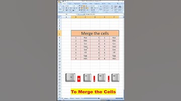 Merge the Cells in excel