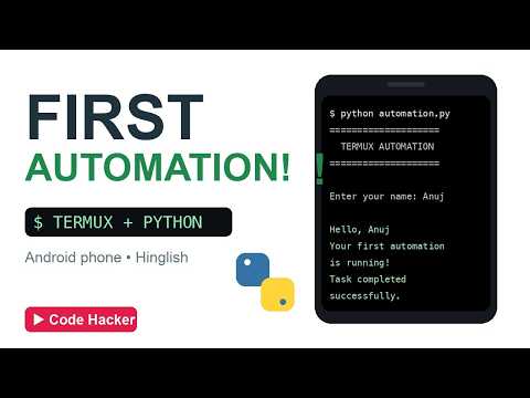 My First Python Automation Using Termux 📱🐍 | Python Script on Android for Beginners (Hinglish)