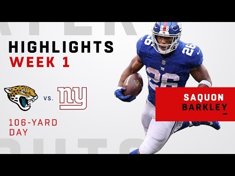 Saquon Barkley Rushes for 106 Yards in NFL Debut