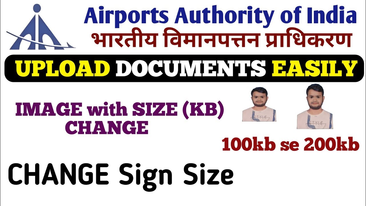 Airports Authority of India (AAI) Junior Executive (ATC) Form 2025: Photo, Signature & Thumb