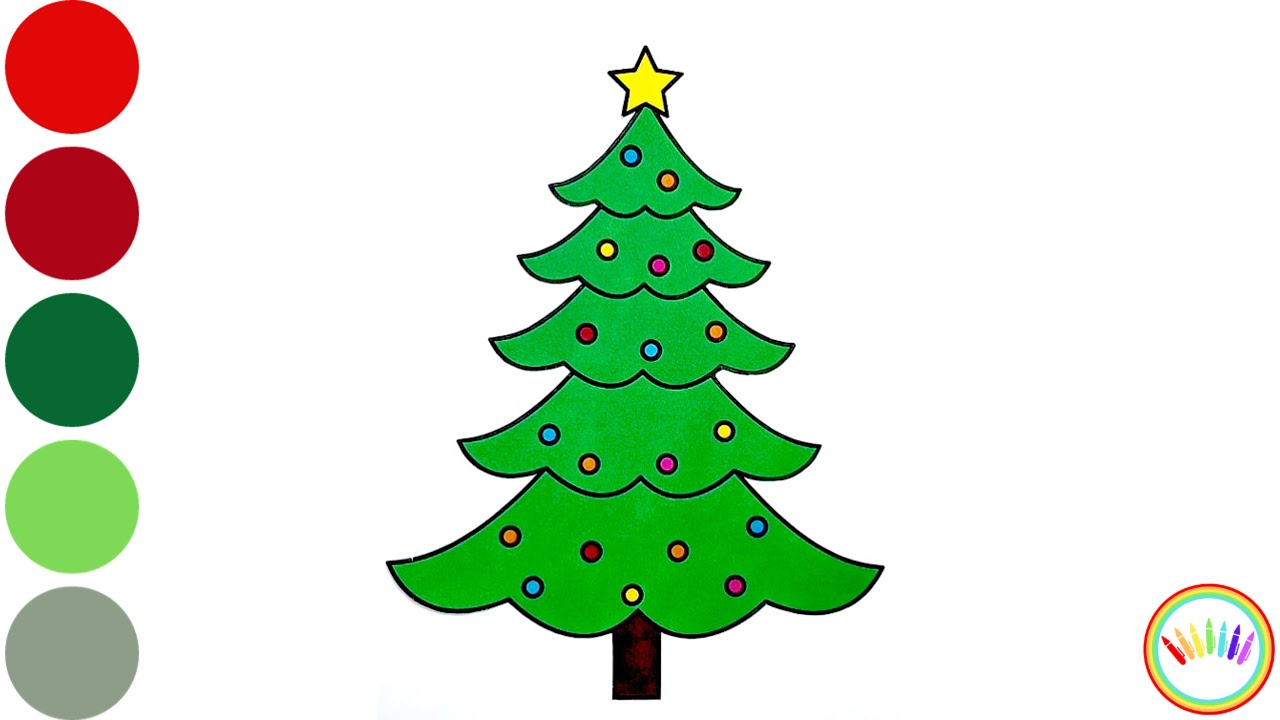 How to Color a CHRISTMAS TREE - YouTube