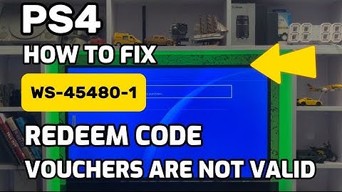 How To Fix PS4 Error Code WS-45480-1 Voucher Code In Not Valid PlayStation 4