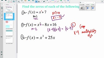 2.5 Complex Zeros & Fundamental Theorem of Algebra