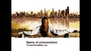 City View PowerPoint Template by PoweredTemplate.com