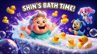 Shin’s Silly Bath Time Song 🛁 | Splish Splash Fun + Bubble Bath Adventure | Kids Nursery Rhymes