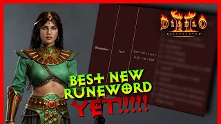 Diablo 2 Resurrected  New Runeword Obsession Best One Yet