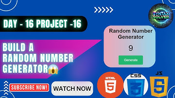 Building a Random Number Generator with HTML, CSS & JavaScript