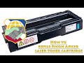 How to refill Ricoh Aficio laser toner cartridge SP C220 C231n sf C232sf C311n C312dn C242sf C250