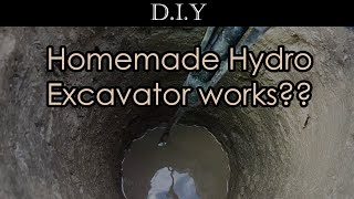 DIY Deck (Part 2): How to use pressure washer to dig 12" post hole? Homemade Hydro Excavator!