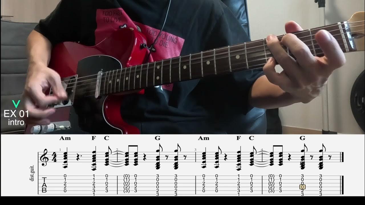 Crash adams Caroline 쉽게쳐보기[ Tab ] Crash adamscaroline YouTube