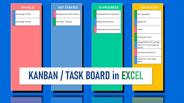 STEP by STEP Easy to do Task Board/Kanban  in EXCEL | No VBA or complex Formula  | Simple Design