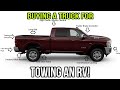 Buying a truck to tow an RV? Watch this first!