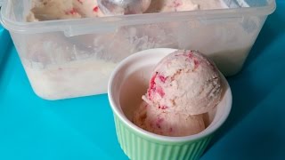 草莓冰淇淋食譜-不需機器 Strawberry Ice Cream Recipe-no machine