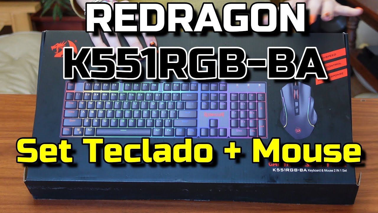 Kit Gamer Redragon Teclado Mecanico K551 Mouse Gamer M711-FPS Mousepad  Gamer Extra Grande