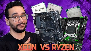 QUAL COMPRAR! RYZEN VS XEON Custo Benefício em JOGOS! Ryzen 5 2600 vs Ryzen 5 3500x vs Xeon 2666V3