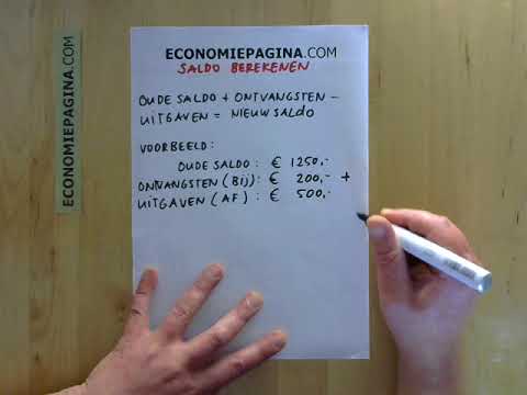 Saldo berekenen (Economiepagina.com)