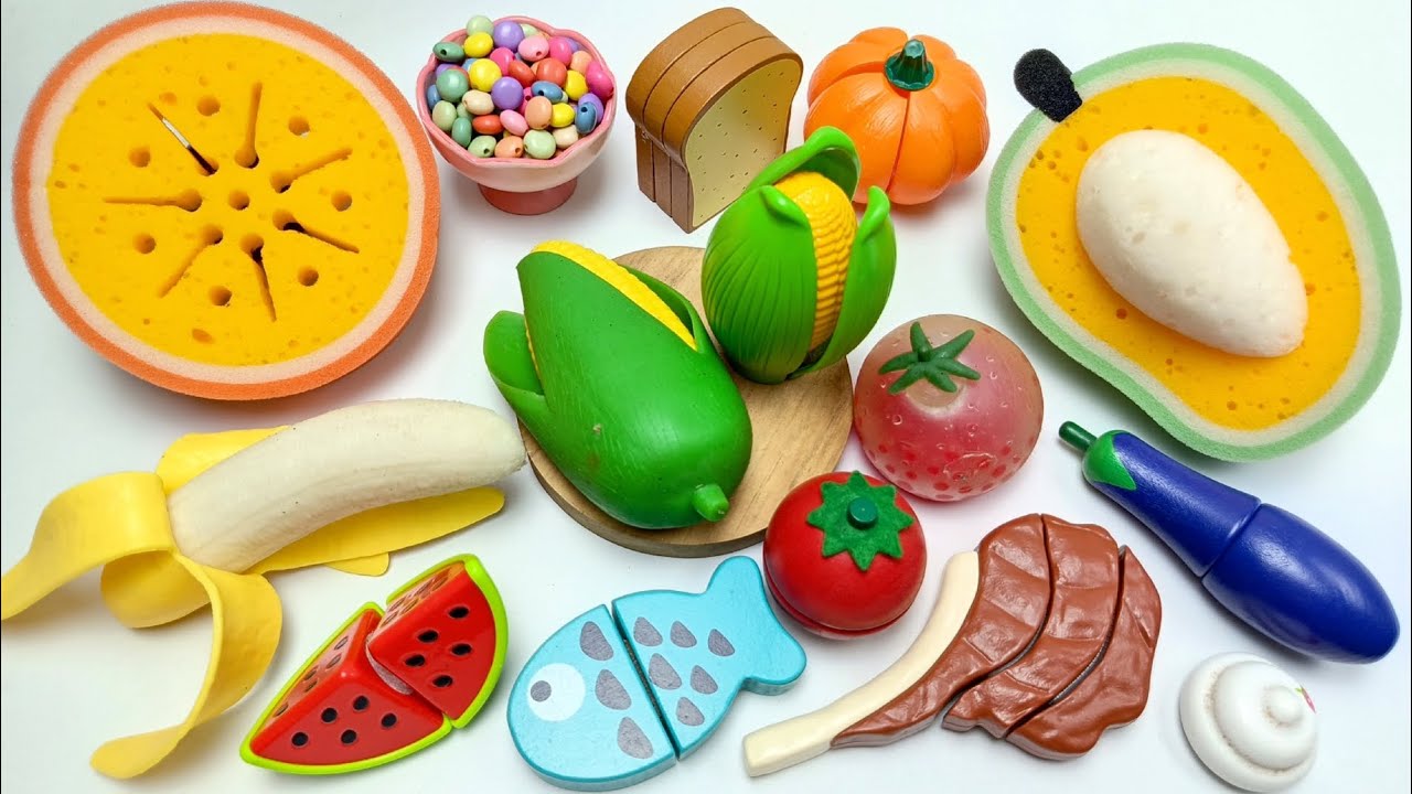 Satisfying Video | ASMR no Talking | Cutting Fruits and Vegetables | squishy ASMR 🌽🍅🍈🍓