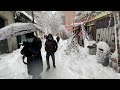 4K - Madrid city center walk during Filomena snow storm (60 fps)