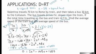 87 Application - Distance, Rate and Time (5.6)