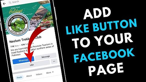 How to Add Like Button on Facebook Page | Facebook Page Like Button