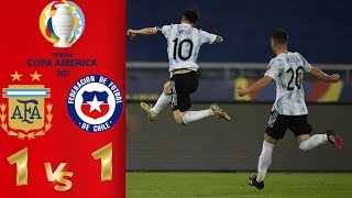 Messi free kick goal • Golazo de tiro libre de Messi • [Argentina 1 - Chile 1] • (Copa América 2021)