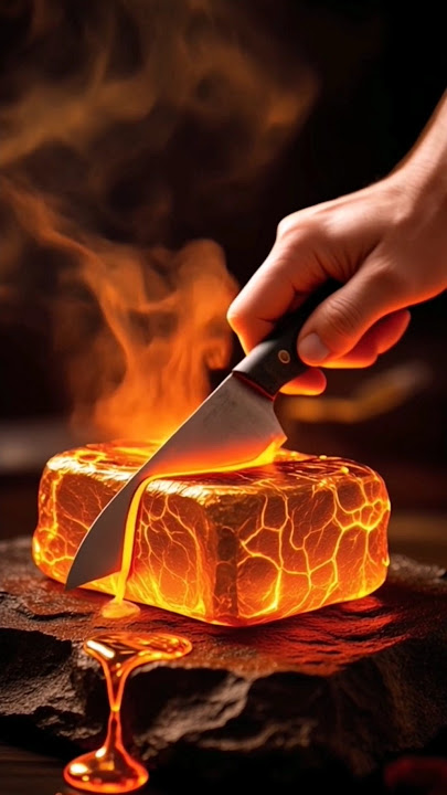 slicing hot lava like butter | mind-blowing heat experiment