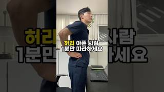 허리 아픈 사람 1분만 따라하세요 #허리통증 #허리디스크 #허리통증운동