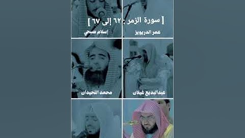 [ سورة الزمر : ٦٢ إلى ٦٧ ]